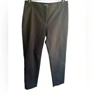 J McLaughlin Womens Sz‎ 4 Black Ankle Length Slim Straight Trousers
